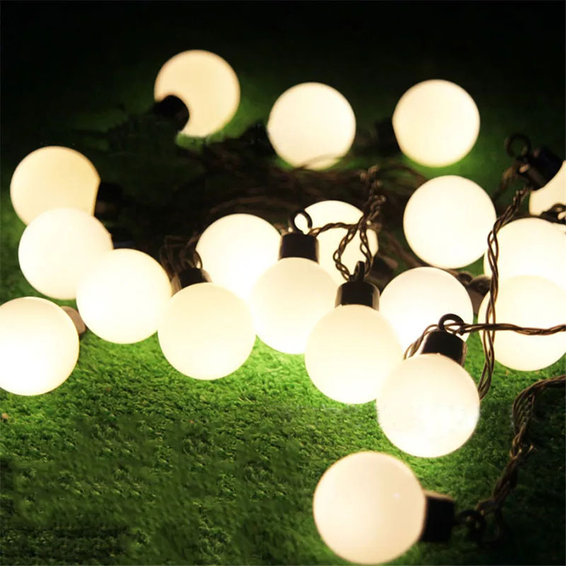 Dây đèn Ping Pong trang trí Đèn led cắm điện 5m màu vàng ấm