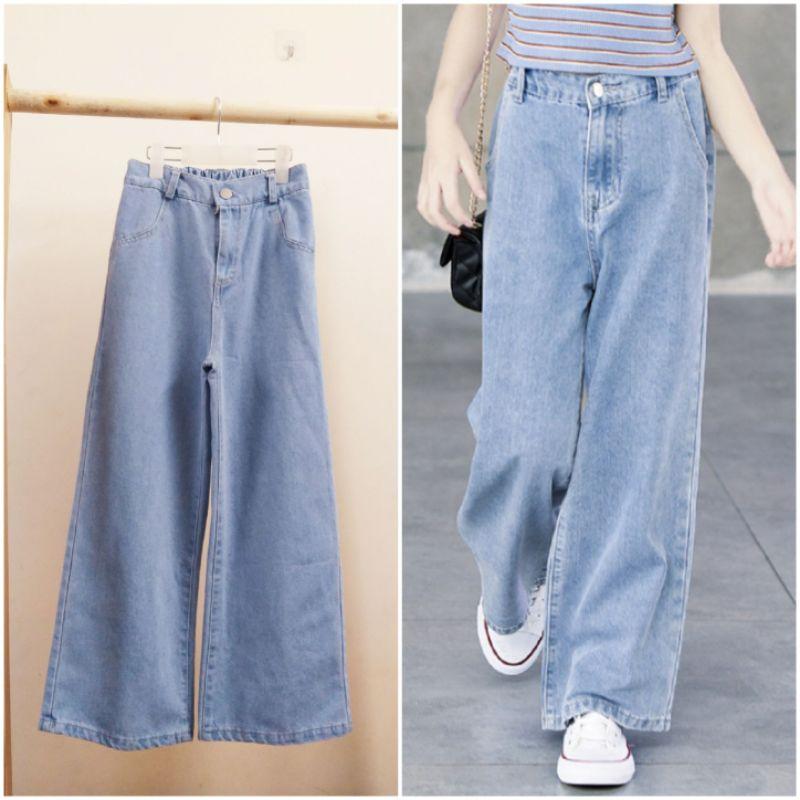 Quần jeans ống rộng cho bé gái size đại 26-55kg