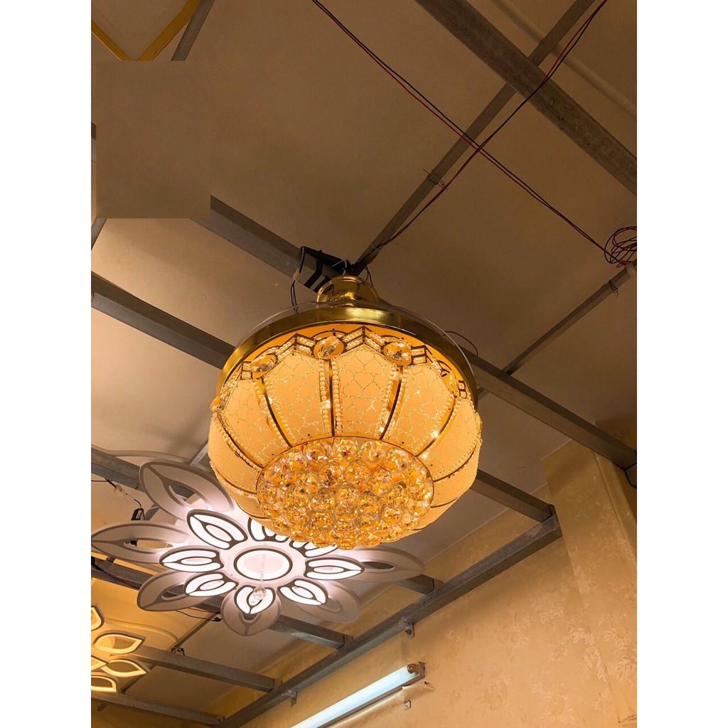 Đèn quạt DIKID cánh cụp xòe 3 chế độ ánh sáng sang trọng - kèm điều khiển từ xa tiện dụng