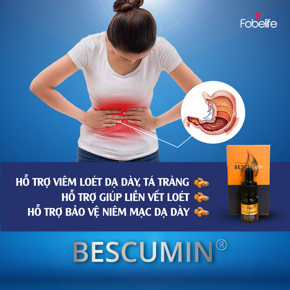 Tinh Chất Nano Nghệ Làm Liền Vết Loét Bảo Vệ Niêm Mạc Dạ Dày BESCUMIN