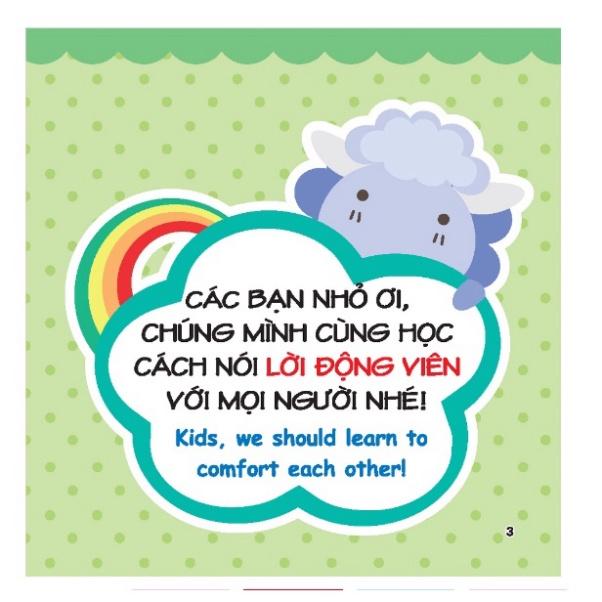 Hình ảnh Sách - Rèn luyện kỹ năng giao tiếp bằng tranh cho bé - Lời động viên (song ngữ Anh - Việt)