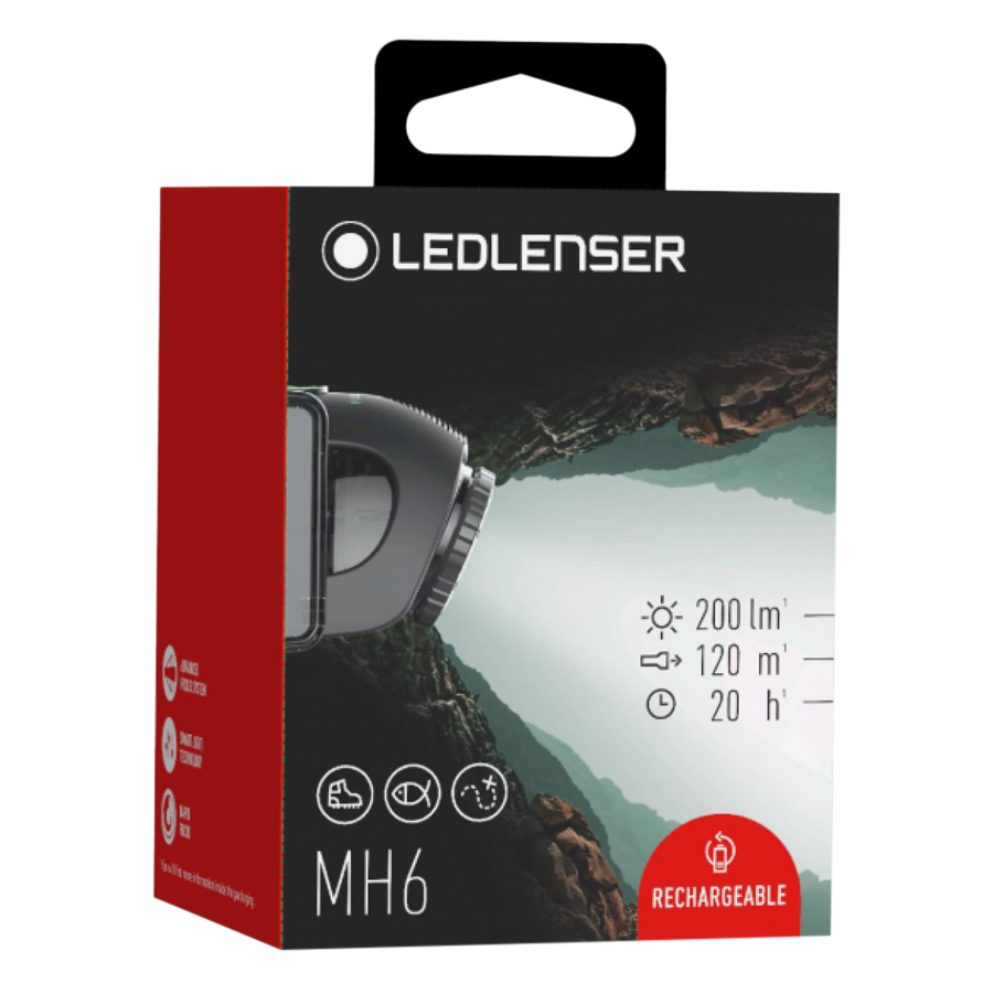 Đèn Pin Đội Đầu LED Lenser MH6 - Pin Sạc Lipo