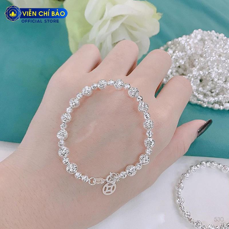 Lắc tay bạc nữ bi quả cầu chất liệu bạc S925 thời trang phụ kiện trang sức nữ thương hiệu Viễn Chí Bảo L400482