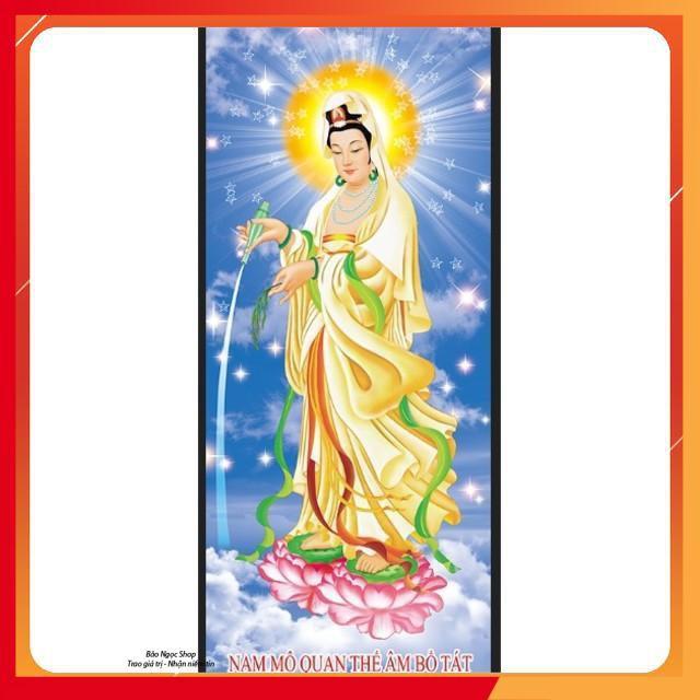 TRANH ĐÍNH ĐÁ Phật Bà Quan Thế Âm Bồ Tát Đứng 88661_Chưa đính