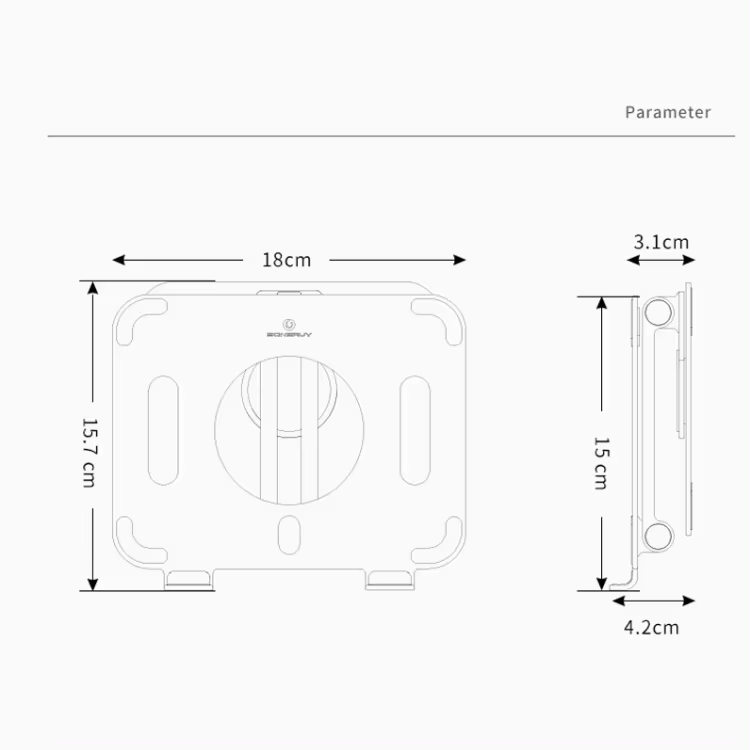 Giá đỡ cho điện thoại/tablet/iPad đế xoay 360 độ Zaki L04 - Hàng Nhập Khẩu