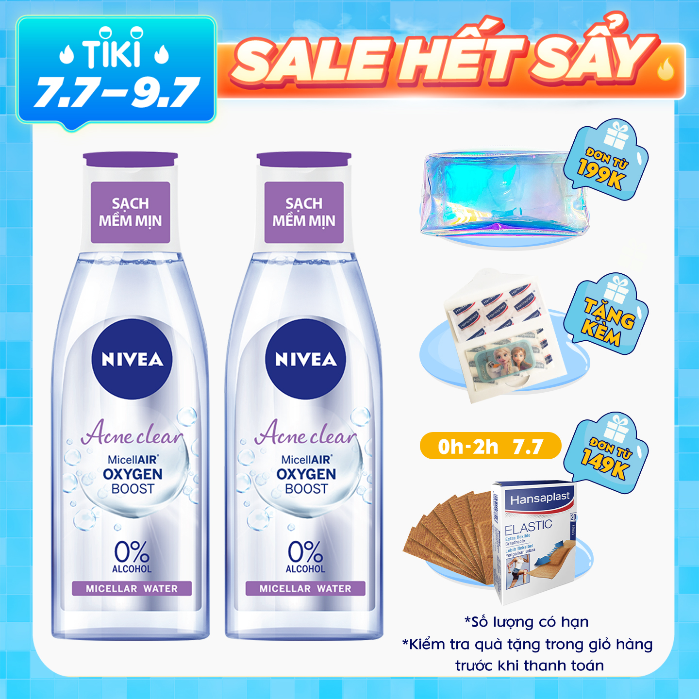 Combo 2 Nước Tẩy Trang NIVEA Acne Care Ngừa Mụn Micellar Water 200ml - 89271