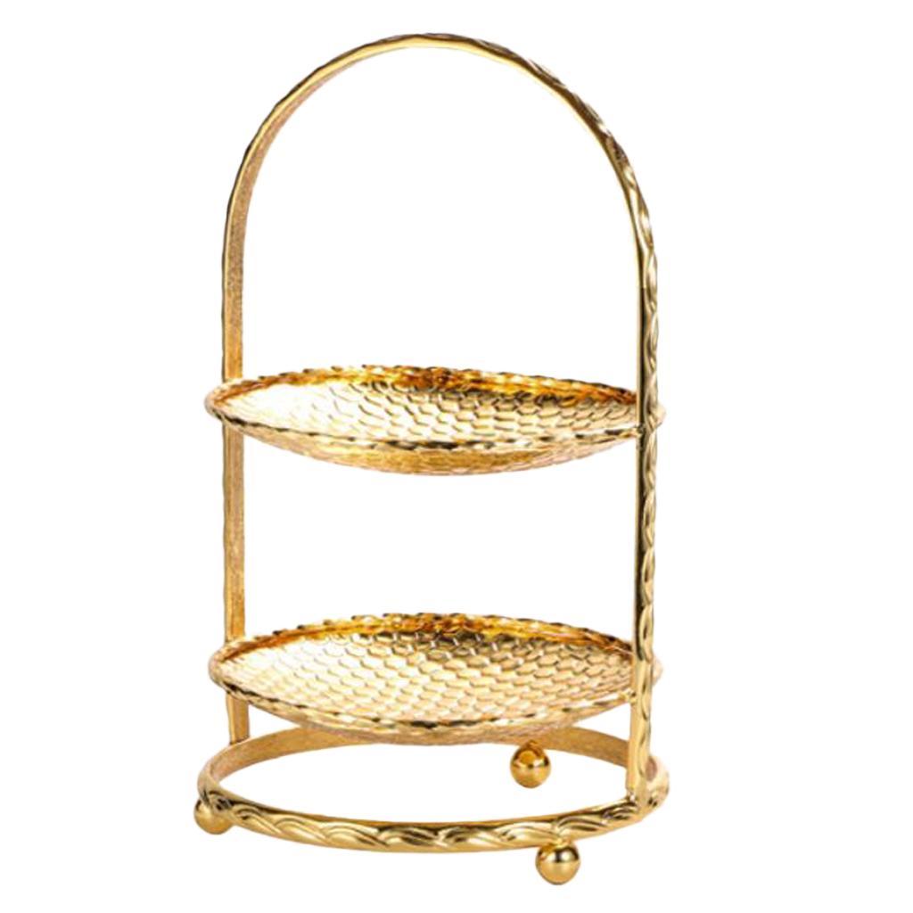 Fruit Cake Stand Plate Food Platter Metal Display Rack Holder