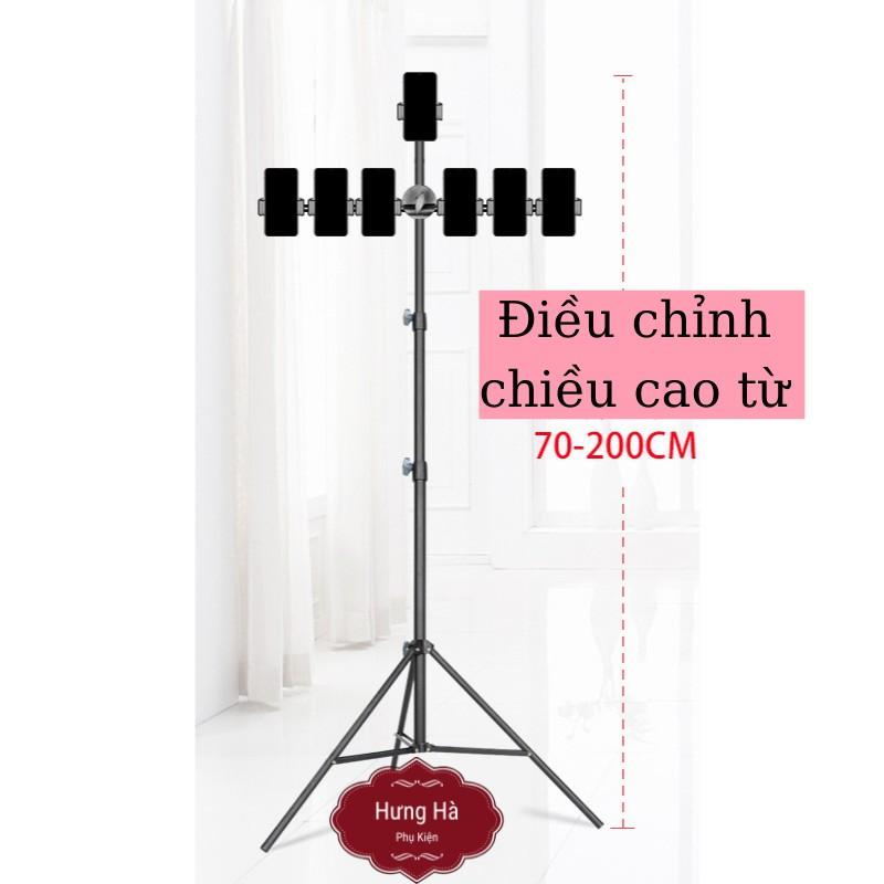 Cây live giá đỡ điện thoại livestream,quay tiktok 3 chân tripod cao từ 70cm đến 2m cho nhiều kẹp điện thoại thông minh