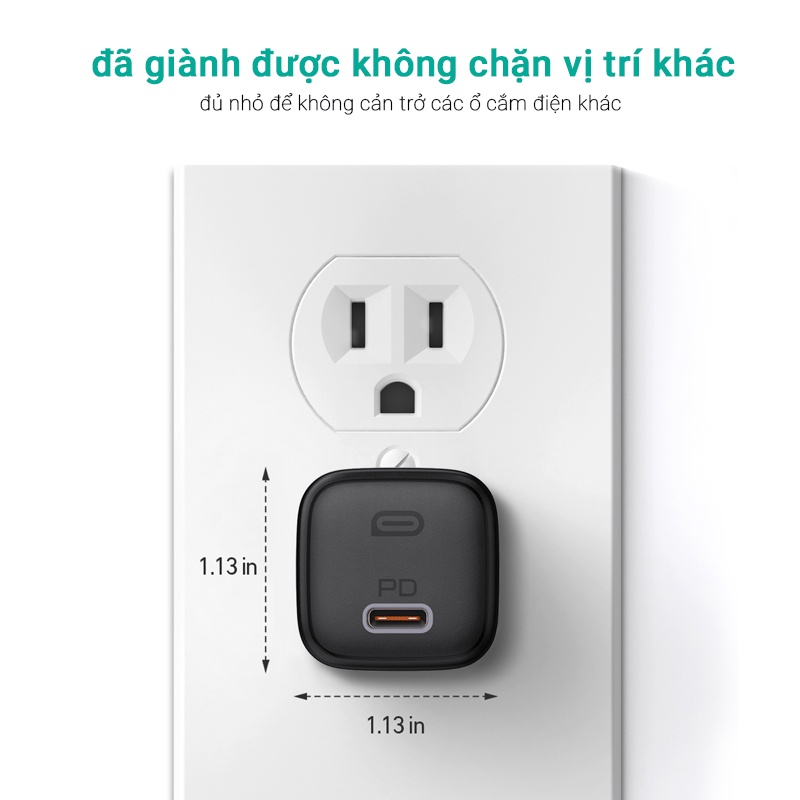 Củ Sạc Nhanh AUKEY PA-B1 Pro Cổng Type C Power Delivery 20W - Hàng Chính Hãng