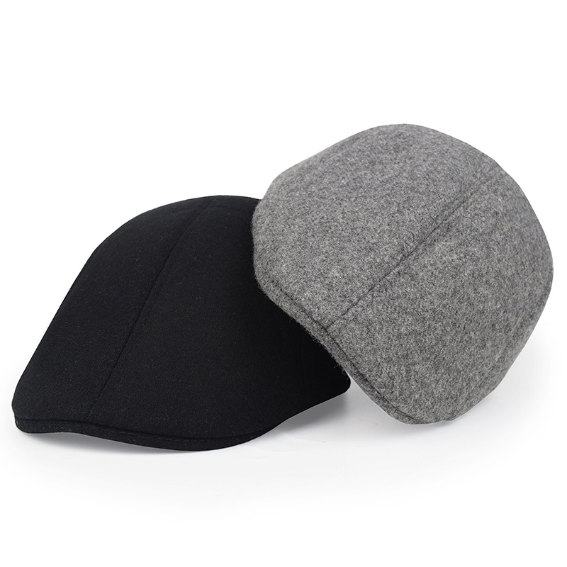 Nón mữ beret nam nữ giữ ấm vải nỉ 2 lớp dày mũ nồi lưỡi trai nón mỏ vịt dona23122401