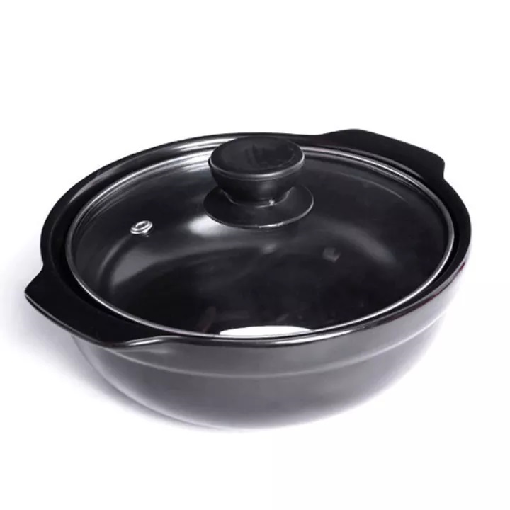 Nồi đất tráng men cao cấp nắp kính chịu nhiệt 400 độ chuyển nấu mì cay, kho tộ ... nhiều kích cỡ