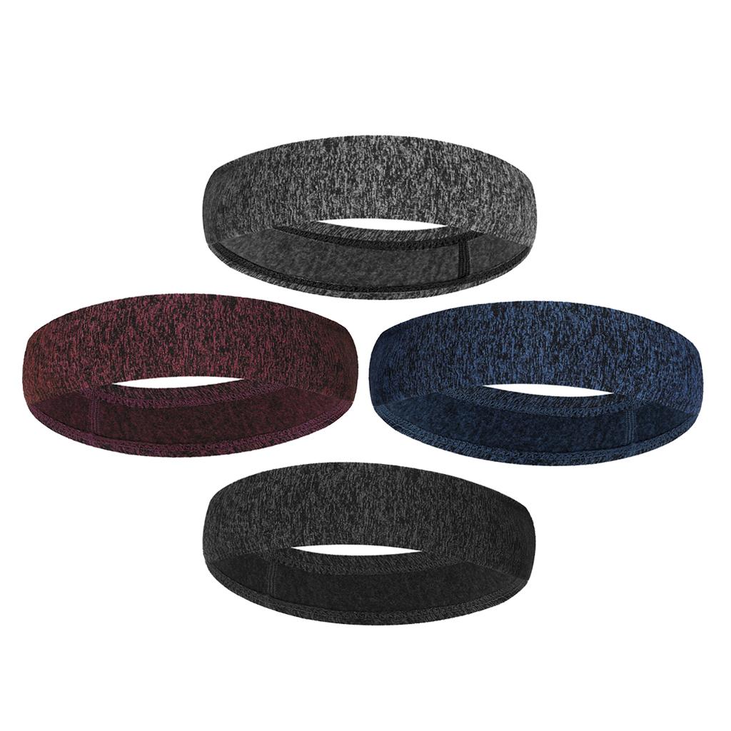 Men Women Sports Headband Gym Tennis Basketball Sweatband Hairband Black