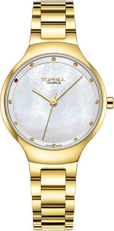 Đồng hồ nữ thời trang mặt xà cừ chính hãng Thụy Sĩ TOPHILL TS017L.S2237