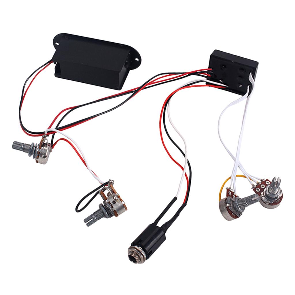 B2T 2 Ban Nhạc EQ Preamp Mạch Hoạt Động Thu Dây điện cho Đàn Guitar Bass
