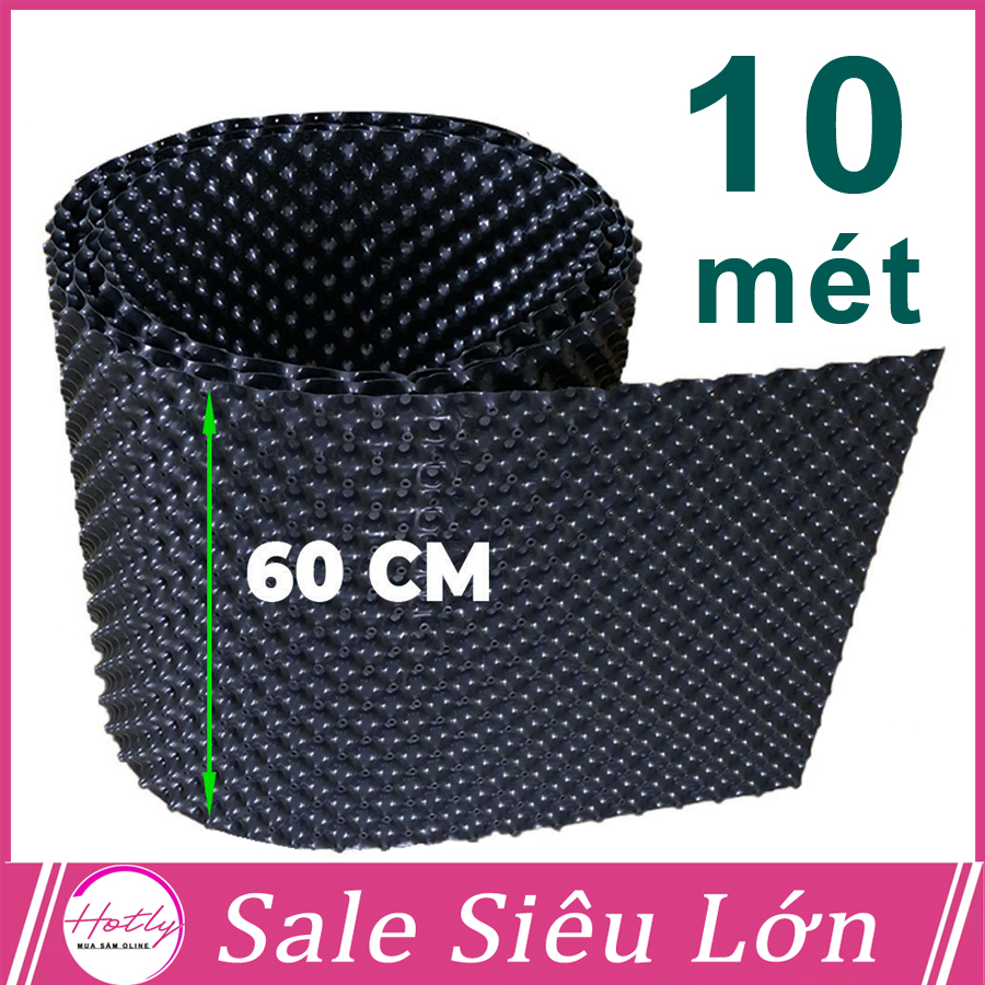 10 MÉT Bầu ươm cây V6 CAO 60CM dày 6mm, cắt theo mét dài khách đặt, tặng ốc vít-77903