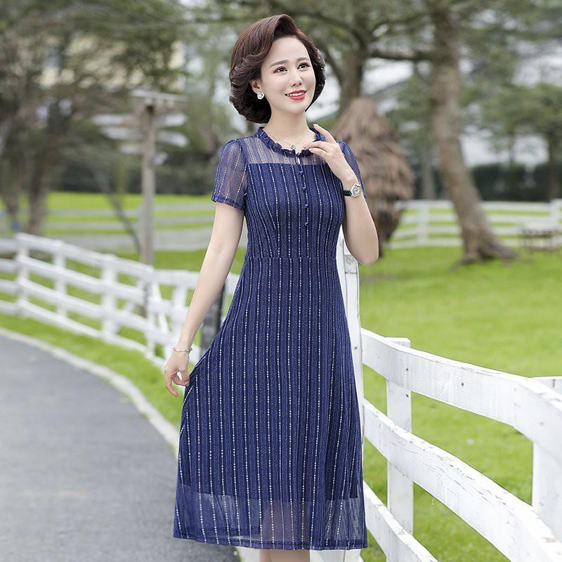 (HÀNG SẴN) Đầm Trung Niên Cho Mẹ Đẹp VH55 - Hàng Quảng Châu Cao Cấp