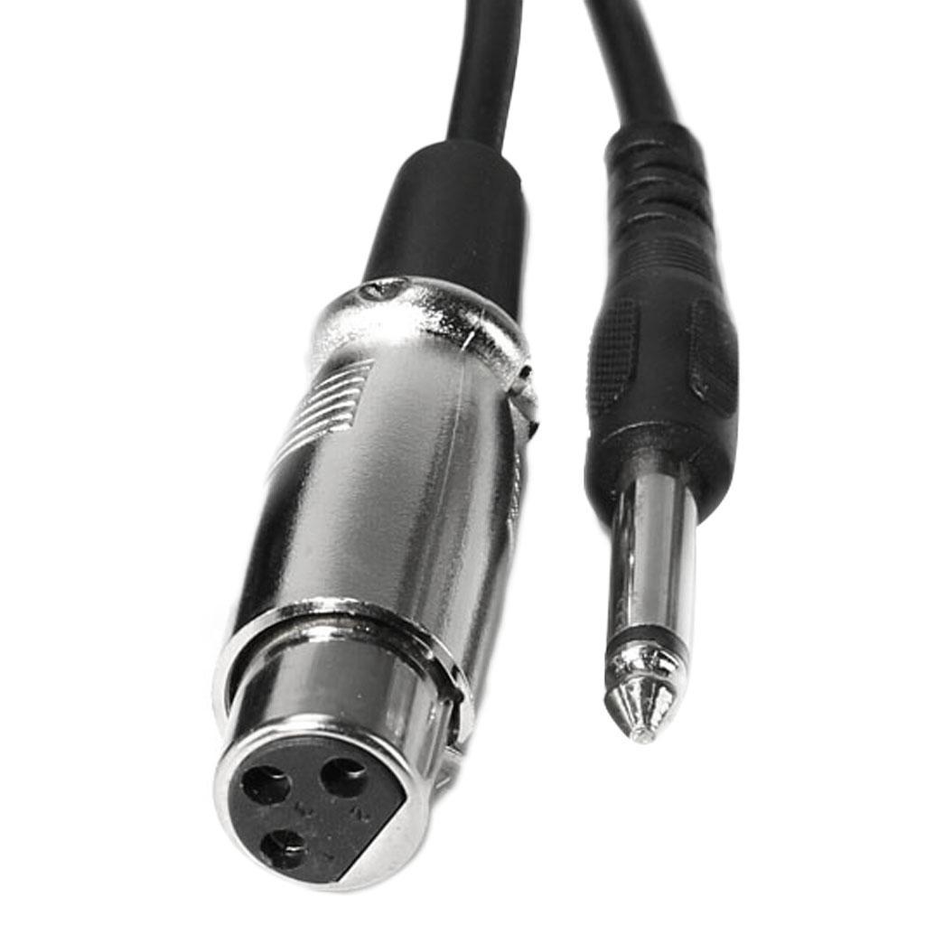 3 Pin XLR Female to 1/4 TRS 6.3mm Stereo Male MIC Microphone Audio Cable 1M