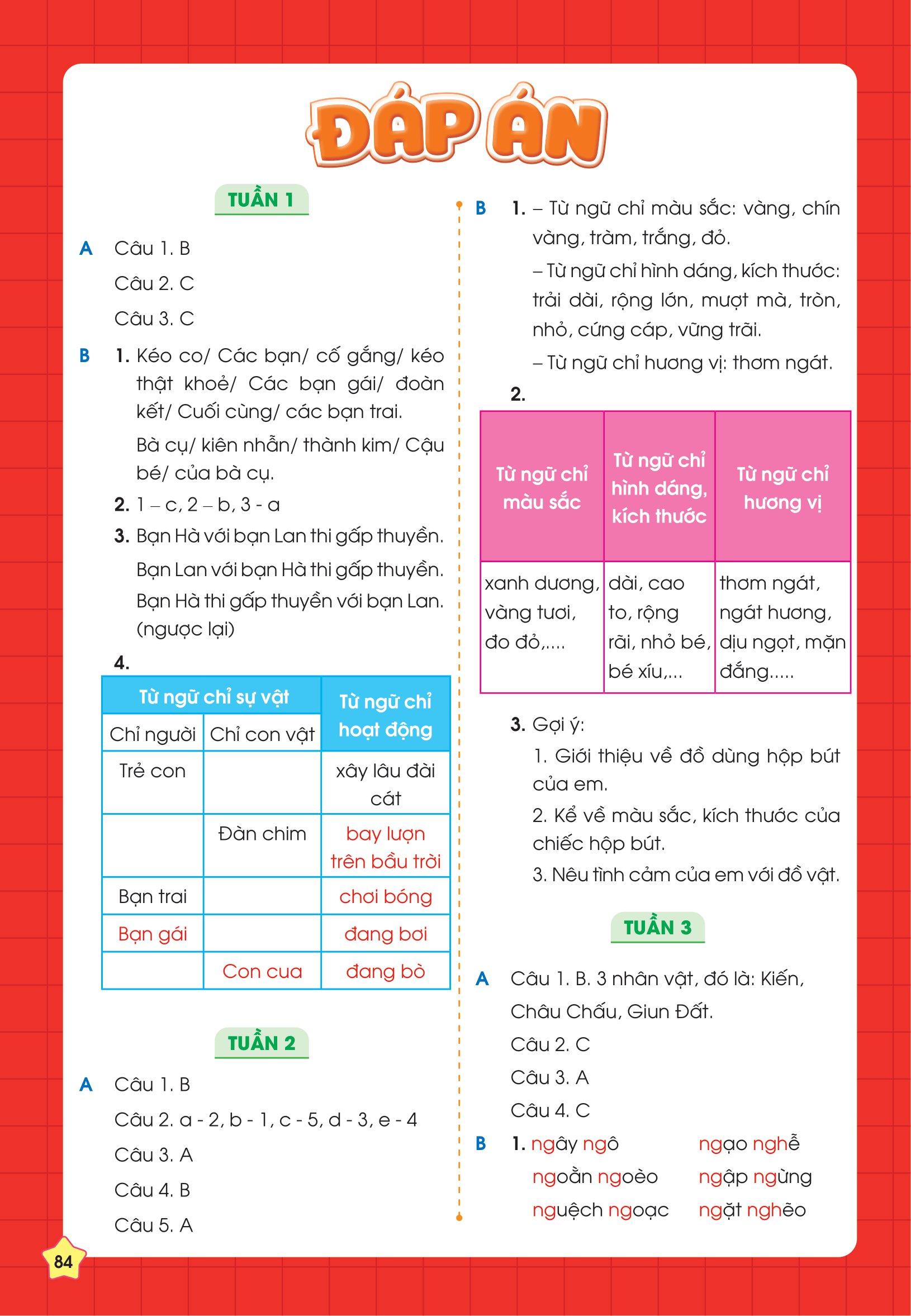 Phiếu Bài Tập Cuối Tuần Tiếng Việt 3