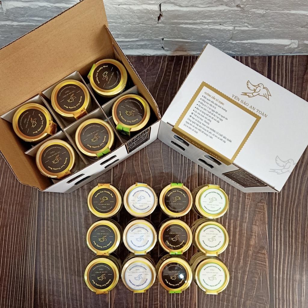 Combo 12 hũ yến chưng sẵn 10 vị tươi ngon từ tổ yến Khánh Hòa của Yến Sào An Toàn