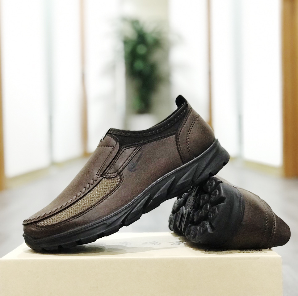 Giày nam thời trang, giày lười da bò phong cách trẻ trung RJ-30022