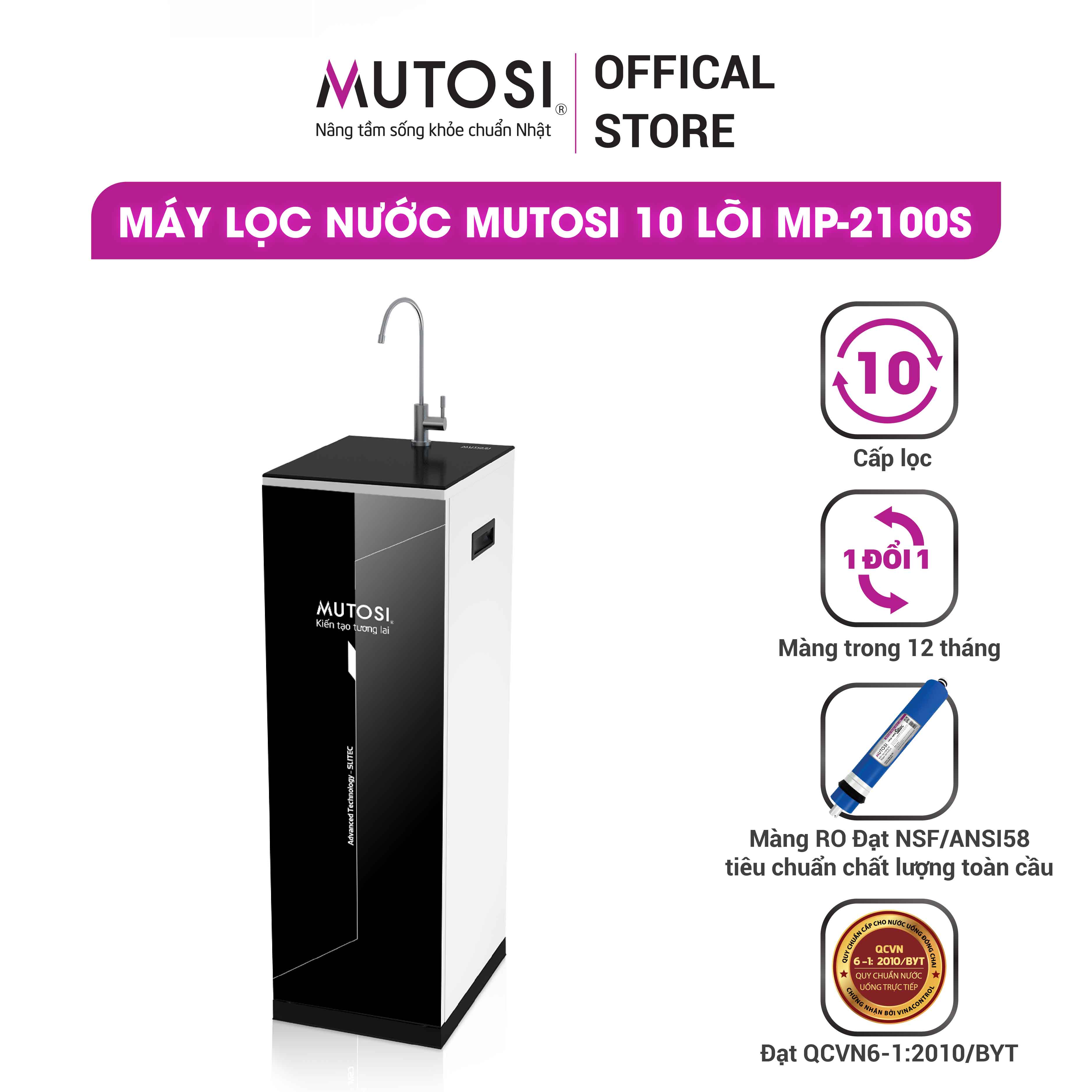 Máy lọc nước Mutosi 10 lõi MP-2100S - Hàng chính hãng