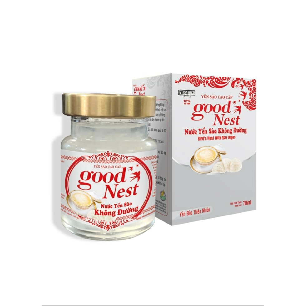 Yến sào goodnest không đường lọ 70ml 18% yến