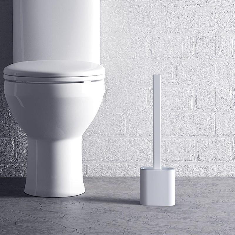 Bộ Cọ Toilet Silicon Nhà Vệ Sinh Có Kèm Hộp Đựng Dán Tường Kiểu Mới