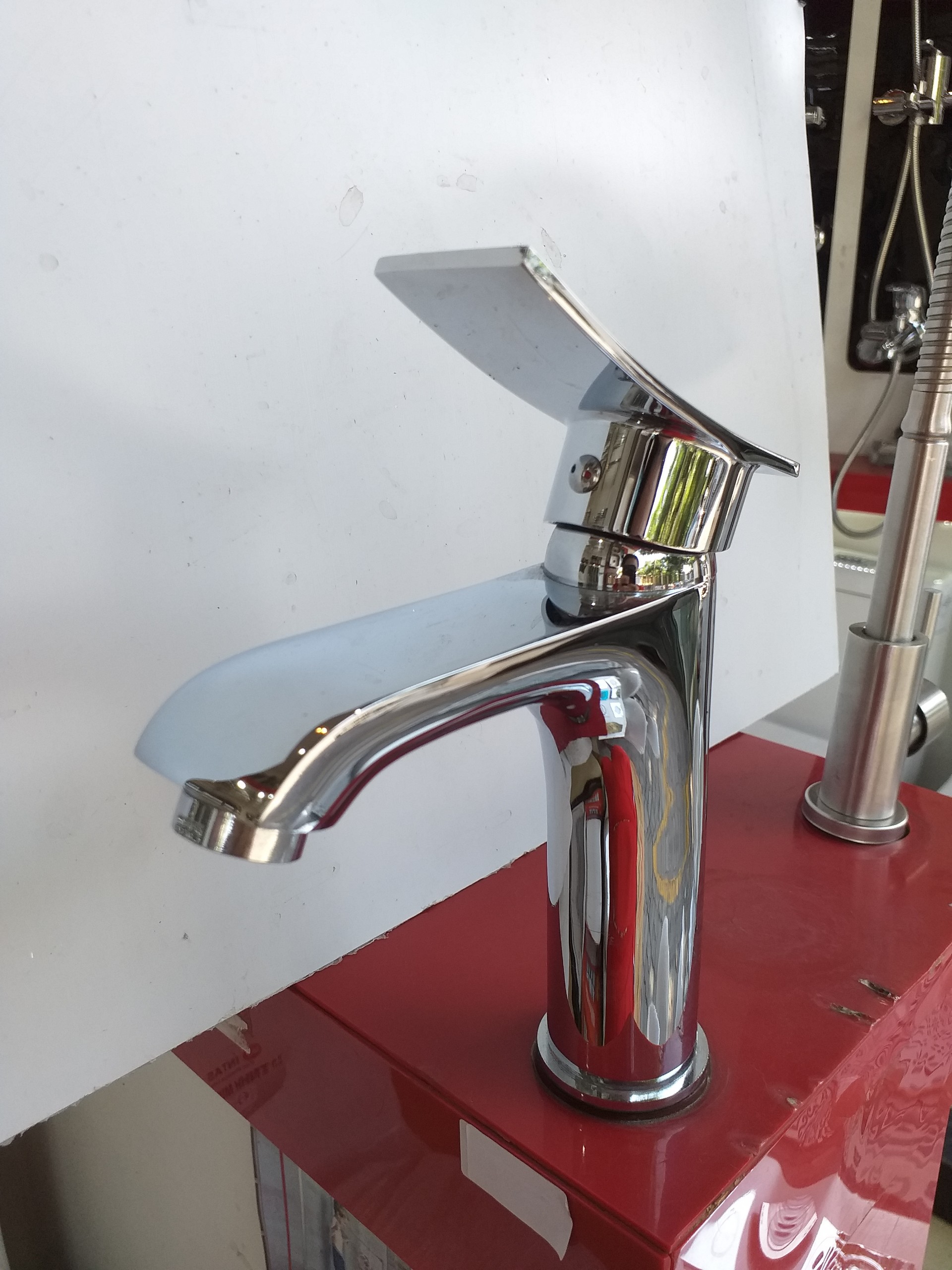 VÒI LAVABO 20CM NÓNG LẠNH ĐỒNG THAU MẠ CROM