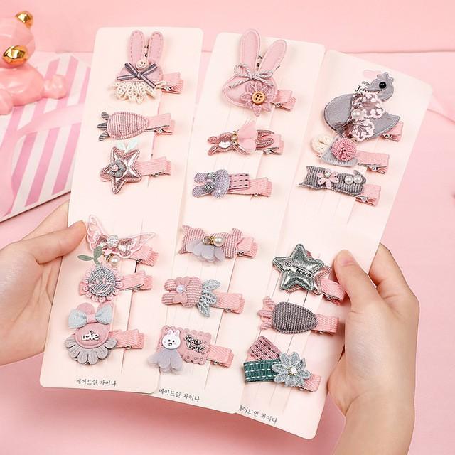 Set 6 kẹp tóc cho bé style Hàn Quốc dễ thương, xinh xắn