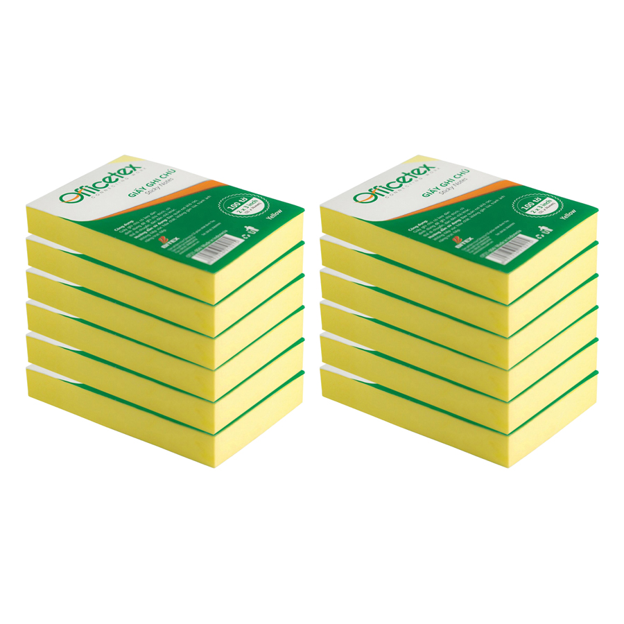 Lốc 12 Giấy Ghi Chú OFFICETEX (3 x 2 inch)