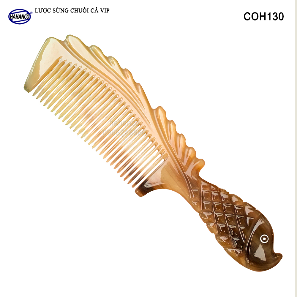 Lược sừng chuôi cá siêu đẹp (Size: XL-19cm) COH130 - Quà Tặng Đầy Ý Nghĩa - chải tóc mỗi ngày giúp tóc suôn mượt