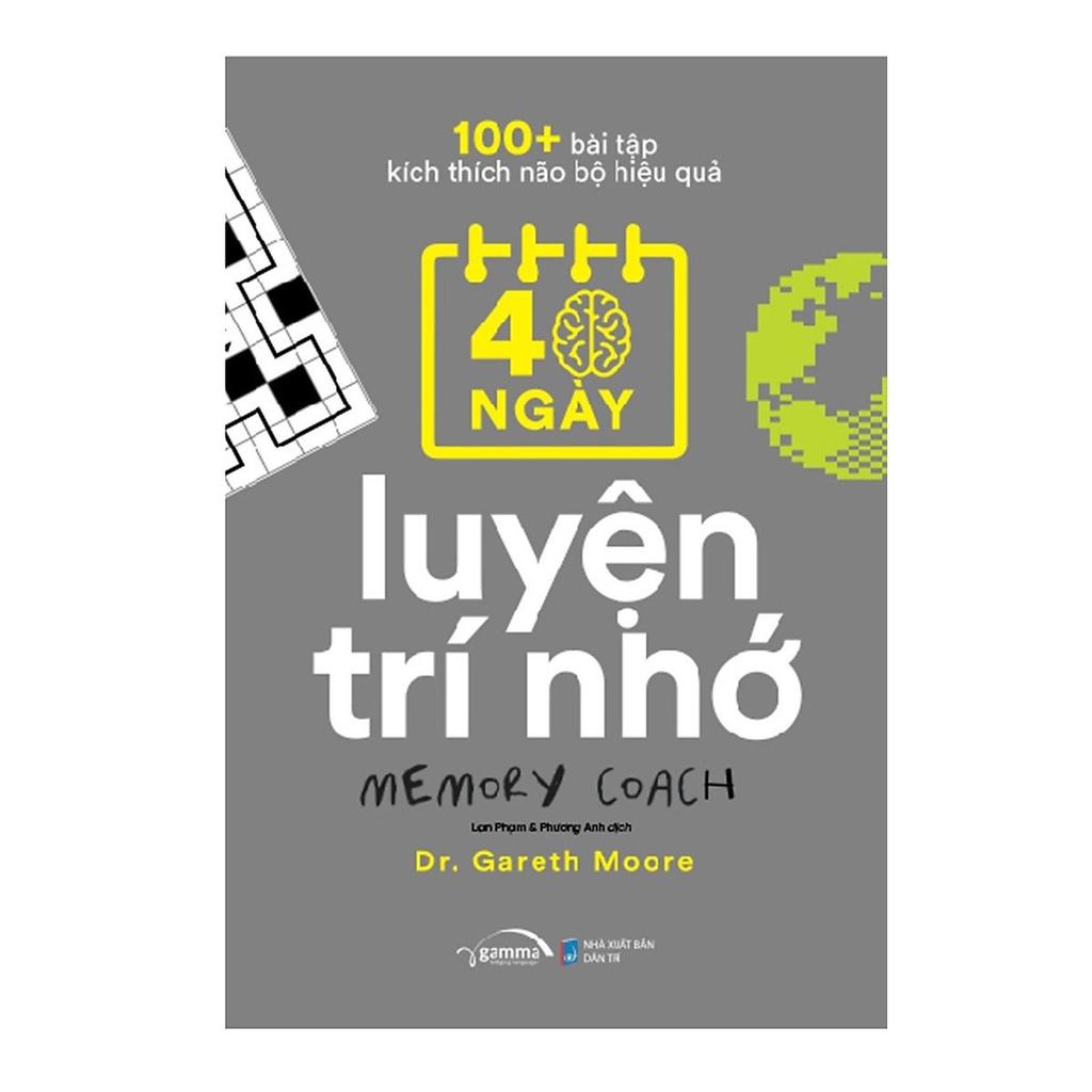 Combo 100+ Bài Tập Kích Thích Não Bộ Hiệu Quả : 40 Ngày Luyện Trí Nhớ + 40 Ngày Rèn Tư Duy - Bản Quyền - 40 Ngày Luyện Trí