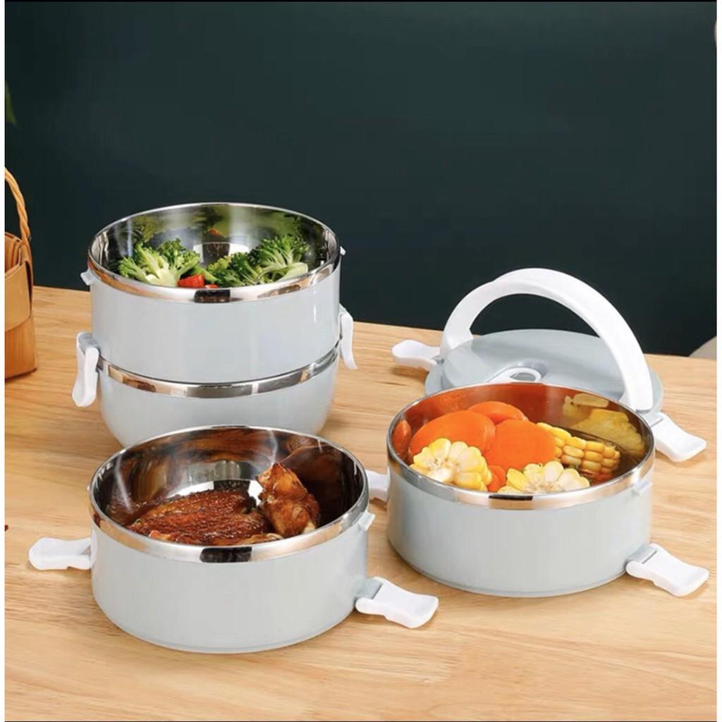 HỘP CƠM 4 TẦNG LÚA MẠCH LÕI INOX 304 CAO CẤP GIỮ NHIỆT CỰC TỐT - CÀ MEN ĐỰNG CƠM CÓ KHÓA CHỐNG TRÀN 2.8L