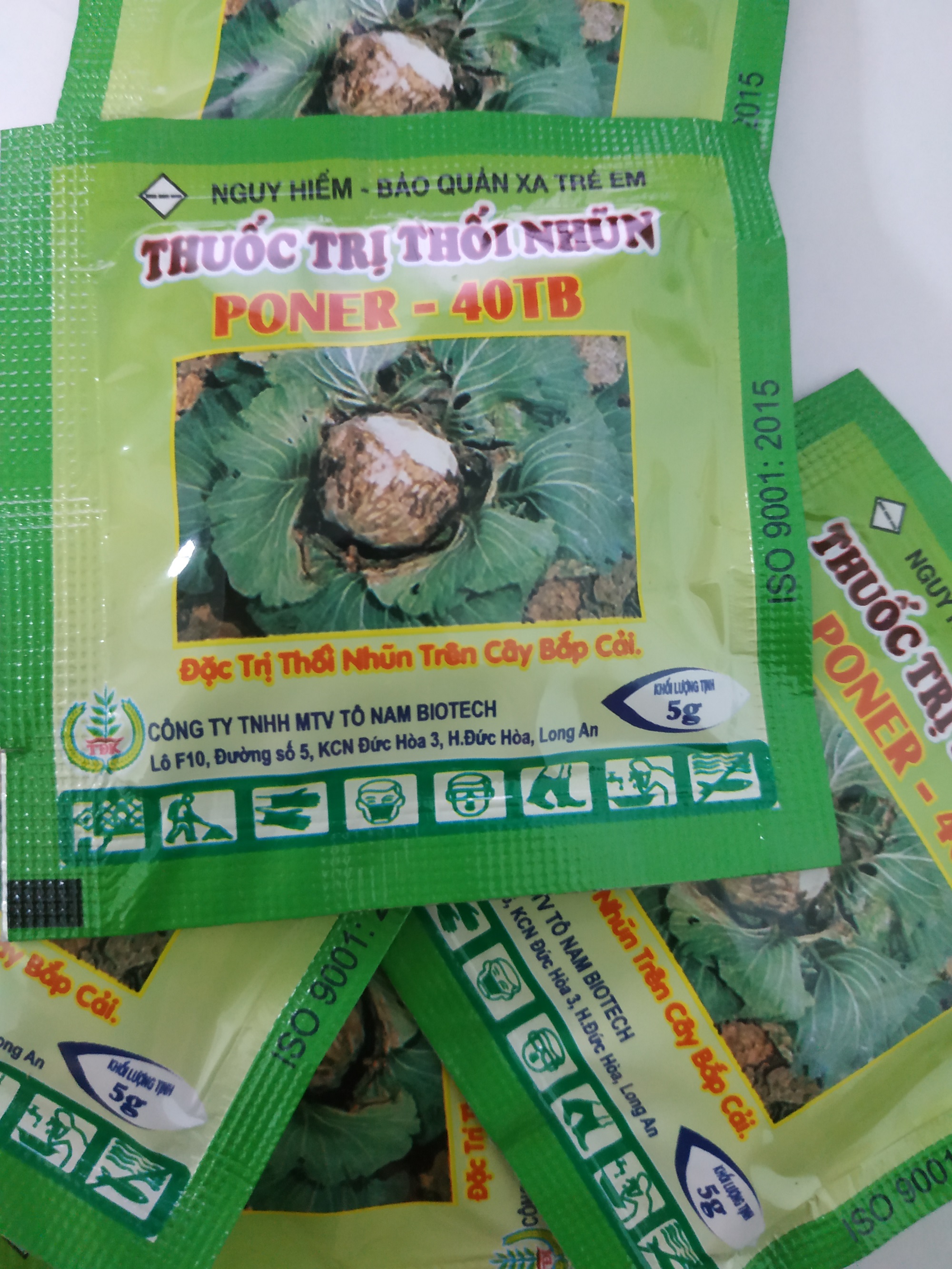 Hộp 10 viên PONER-40TB trừ bệnh thối nhũn cho cây trồng - gói 5 gram