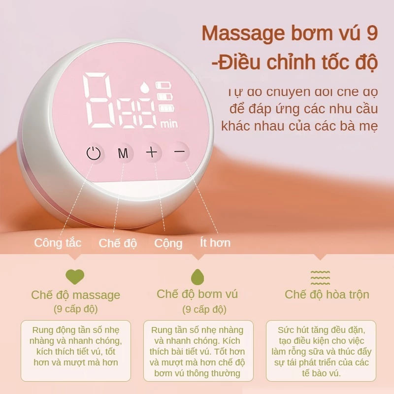 Dr.Isla Máy Hút Sữa Không Dây Điện Cầm Tay PPSU Silicone Cao Cấp 9 Mức Điều Chỉnh Lực Hút Không BPA 180ml EB11