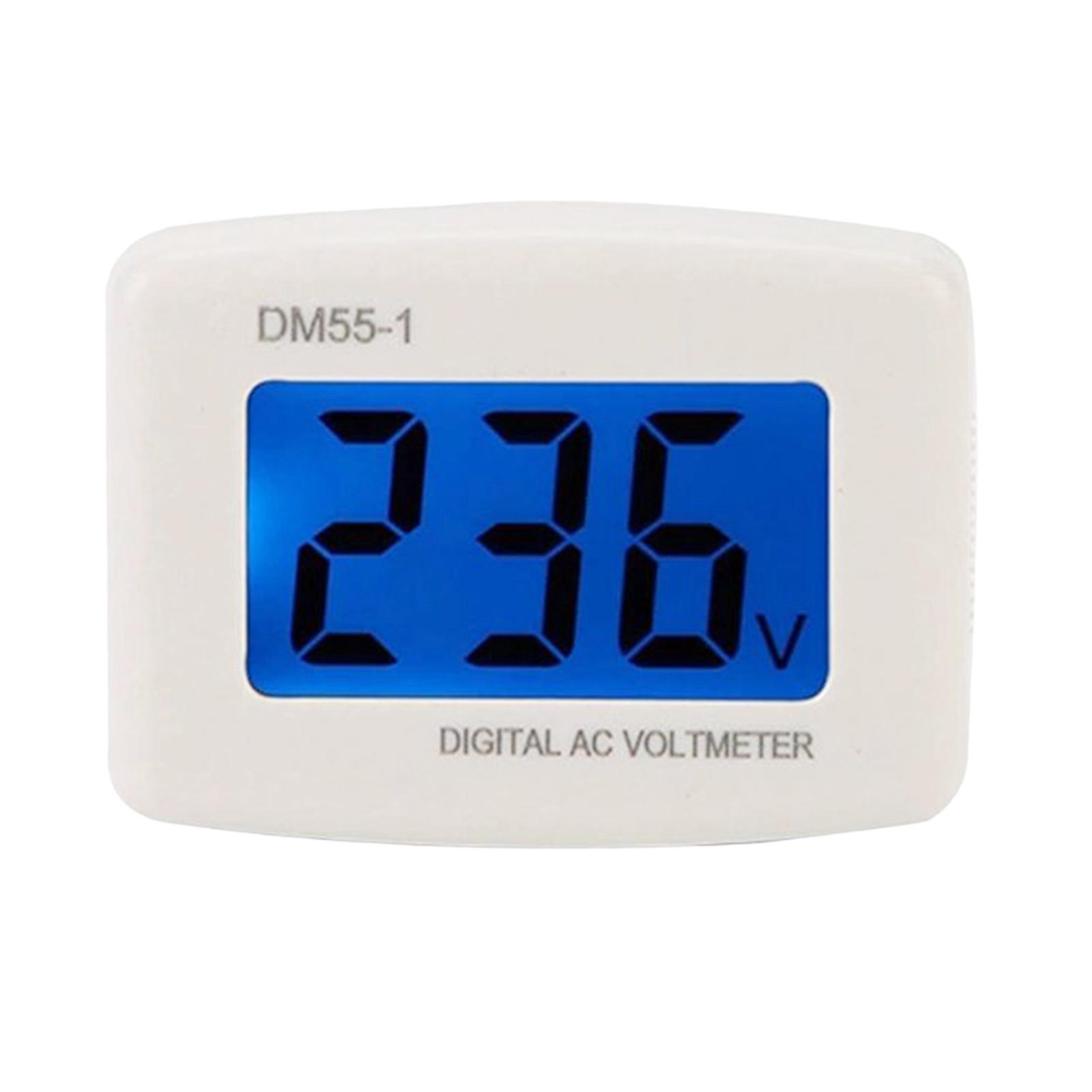 Flat US Plug AC 80-300V LCD Digital Voltmeter Gauge Meter for Household