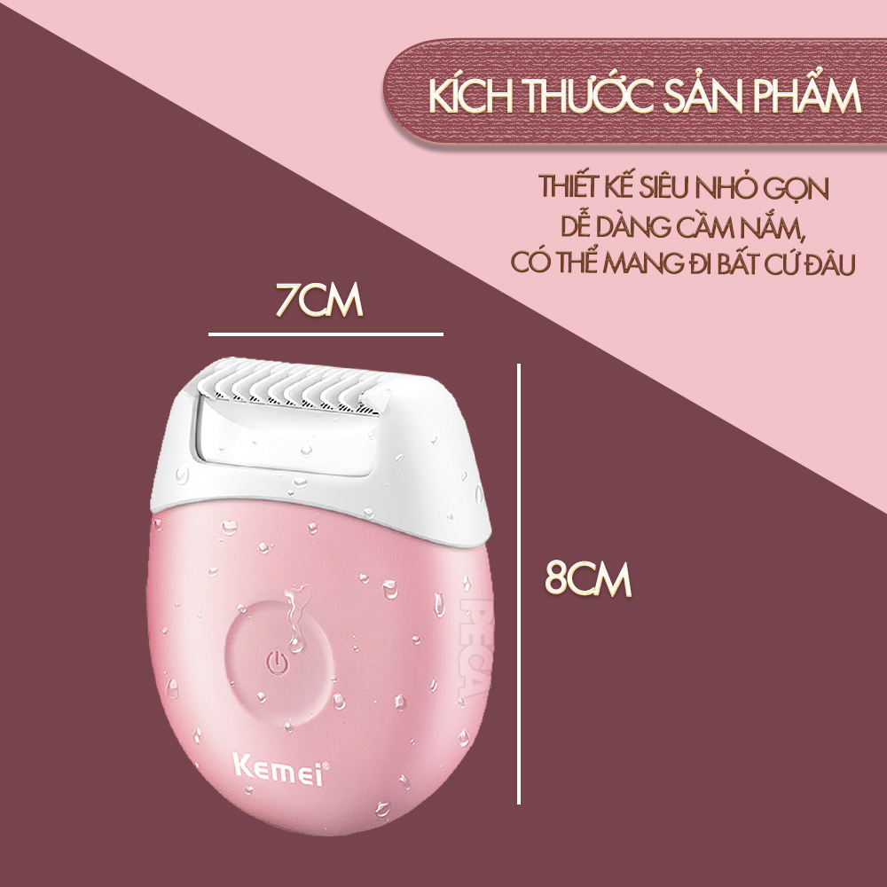 Máy cạo lông mini Kemei KM-3213 chống thấm nước sử dụng cạo lông toàn thân, mặt, tay, chân, bikini