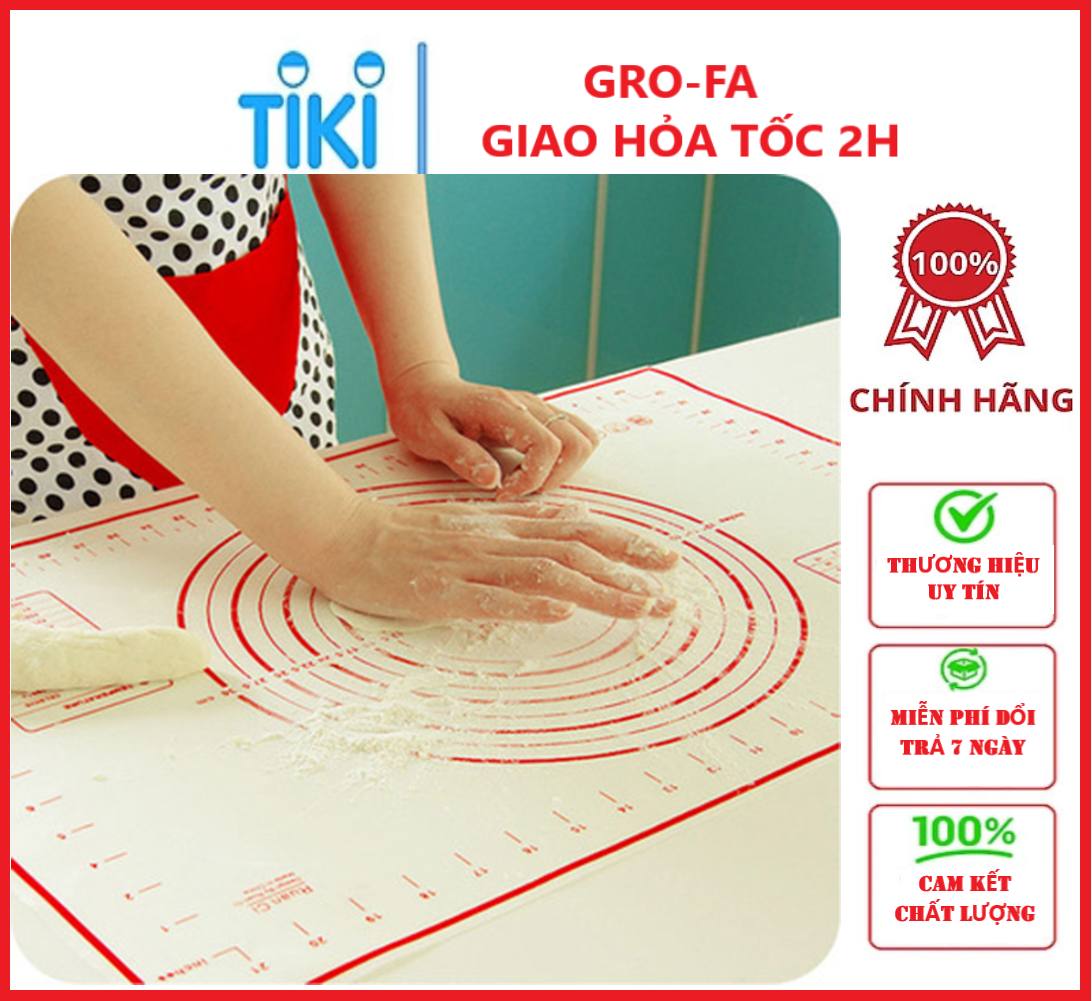 Tấm Lót Làm Bánh Nhào Bột Chống Dính Chịu Nhiệt Cao 40x60cm - Chính Hãng