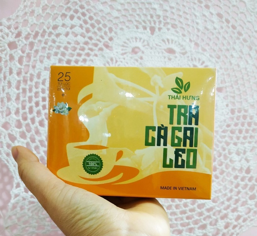 Trà thảo dược cao cấp Thái Hưng: CÀ GAI LEO (Hộp 25 túi 2,5g)