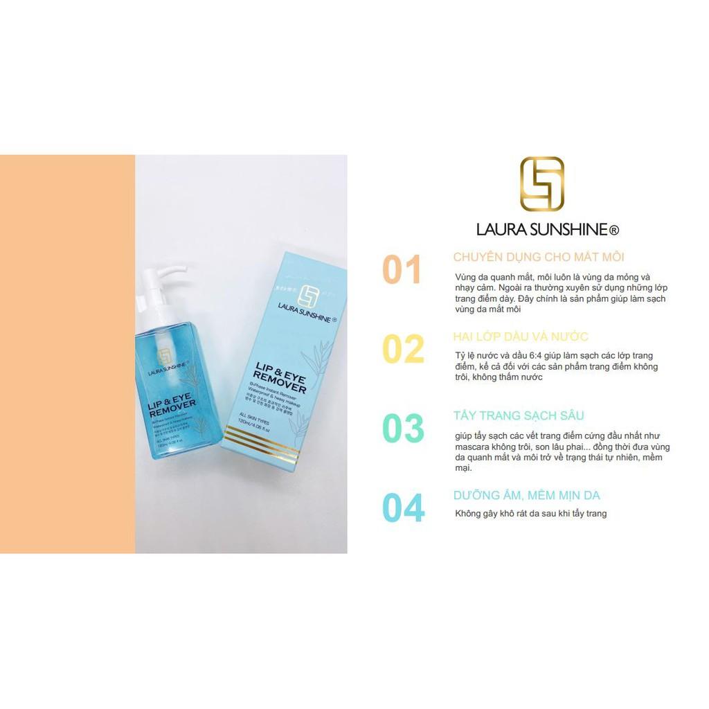 NƯỚC TẨY TRANG MẮT MÔI 2 LỚP HÀN QUỐC LAURA SUNSHINE LIP & EYE REMOVER NHẬT KIM ANH