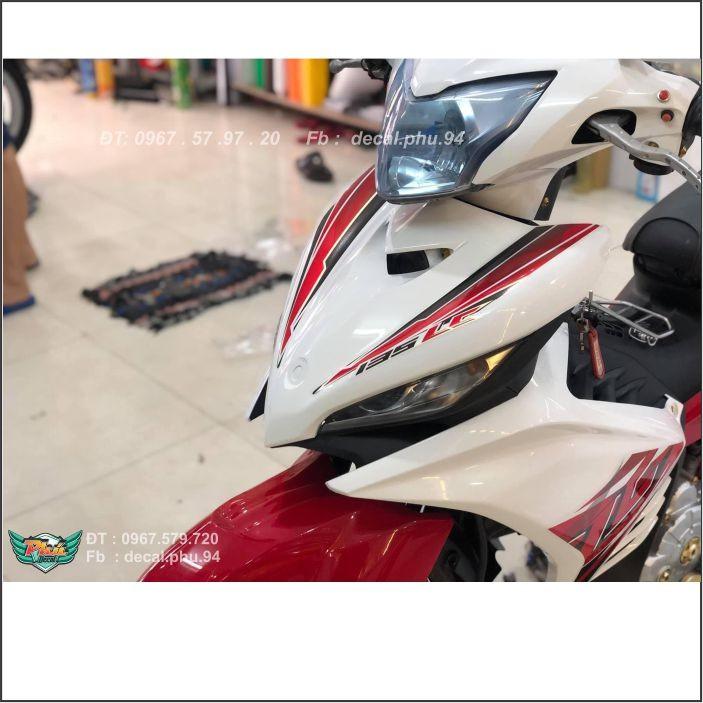 Tem Exciter 135 Lc trắng đỏ