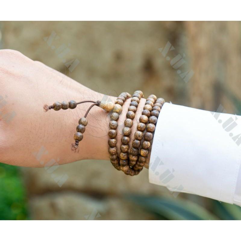 Vòng Tay Trầm Tốc 108 hạt Loại 8ly || Cầu May Mắn, Bình An
