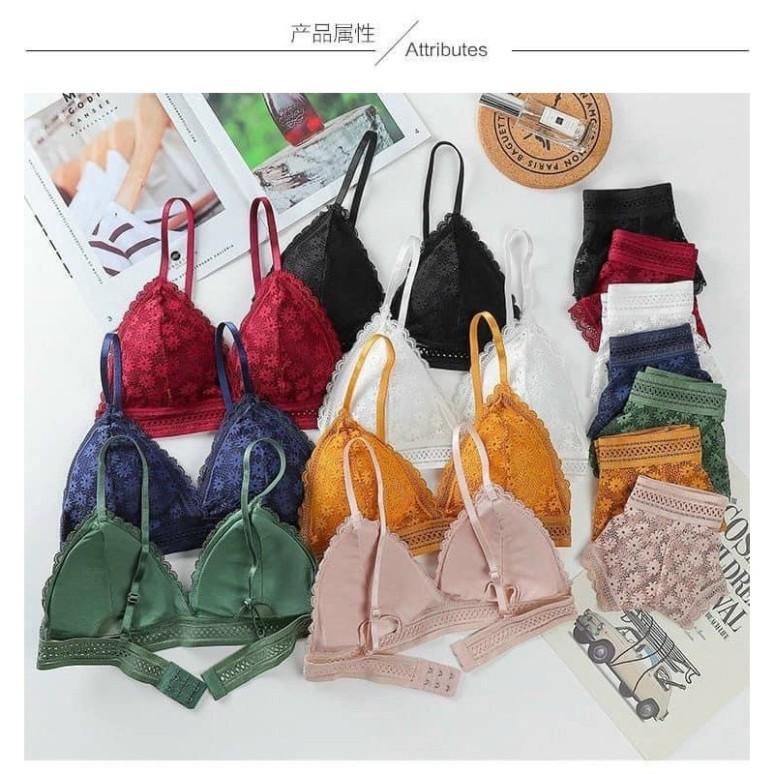 Áo Ngực Ren Không Gọng. Áo Lót Bra Ren Hoa Cúc Nhí Kiểu Áo Không Gọng hàng shop.