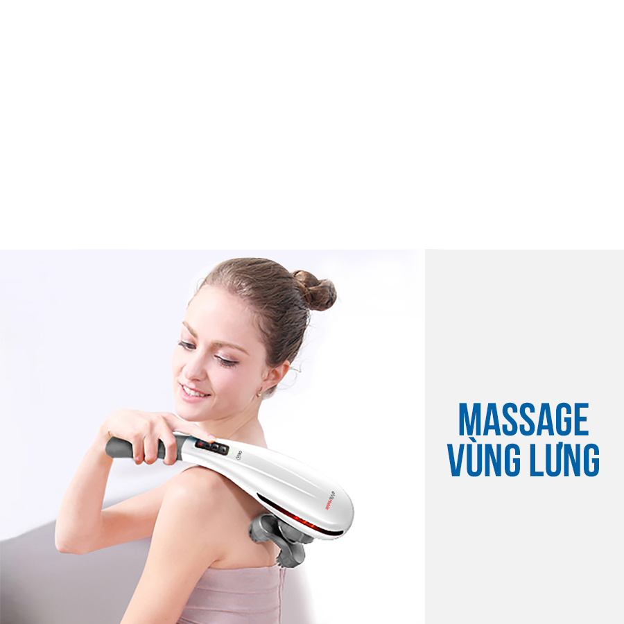 Combo Gối massage OKIA eFancy Pro + Máy Massage Toàn Thân Cầm Tay OKIA eVis Mobile