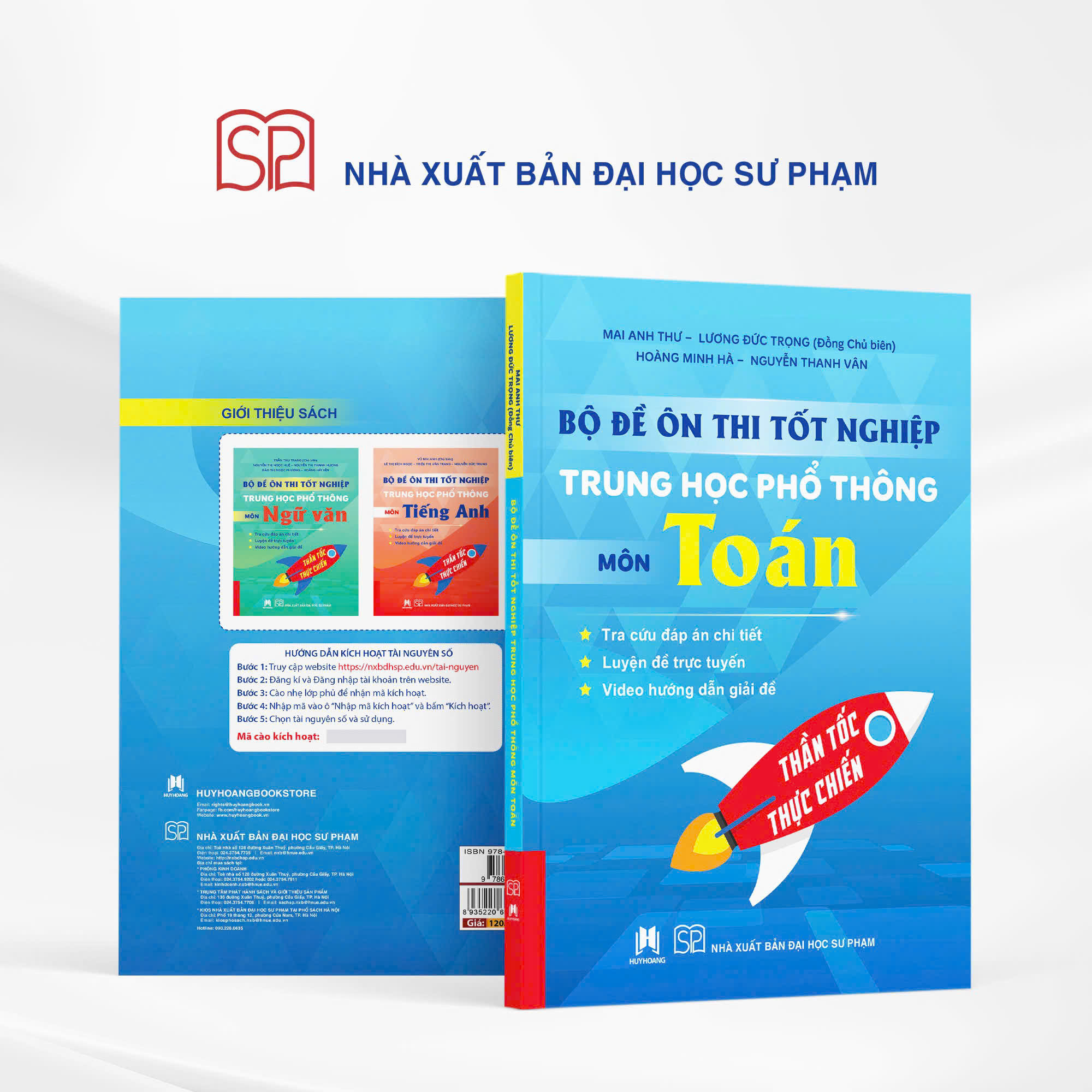 (Combo 3 cuốn) BỘ ĐỀ ÔN THI TỐT NGHIỆP TRUNG HỌC PHỔ THÔNG MÔN TOÁN - NGỮ VĂN - TIẾNG ANH - Nhà xuất bản Đại học Sư phạm