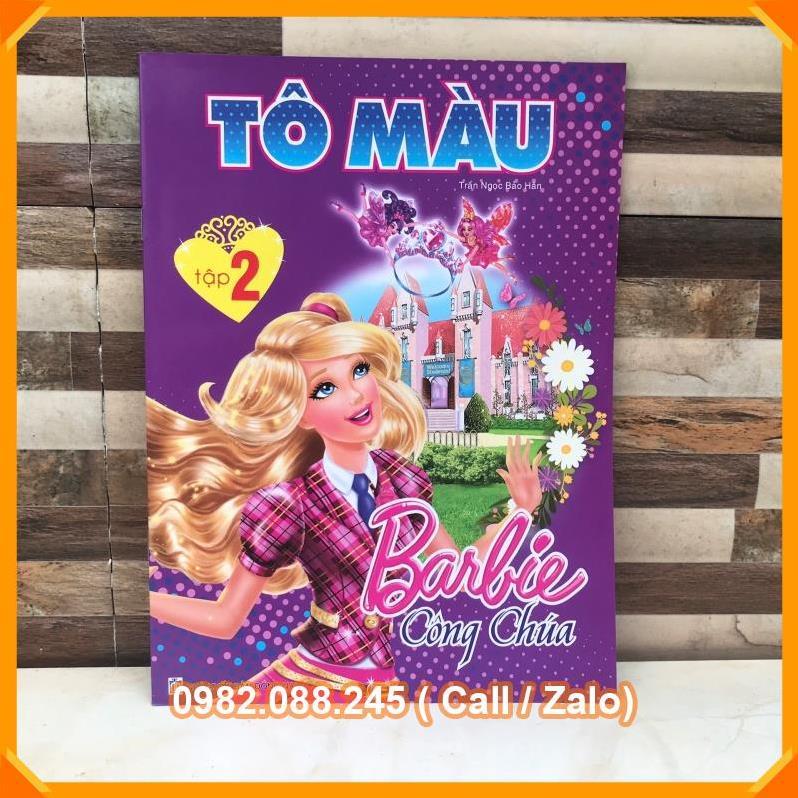 COMBO 4 VỞ BARBIE TÔ MÀU CÔNG CHÚA