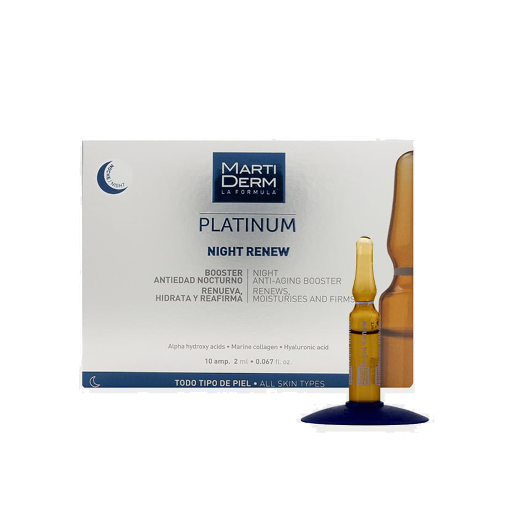 Ampoule Chống Lão Hoá &amp; Tái Tạo Da Ban Đêm - MartiDerm Platinum Night Renew Ampoule