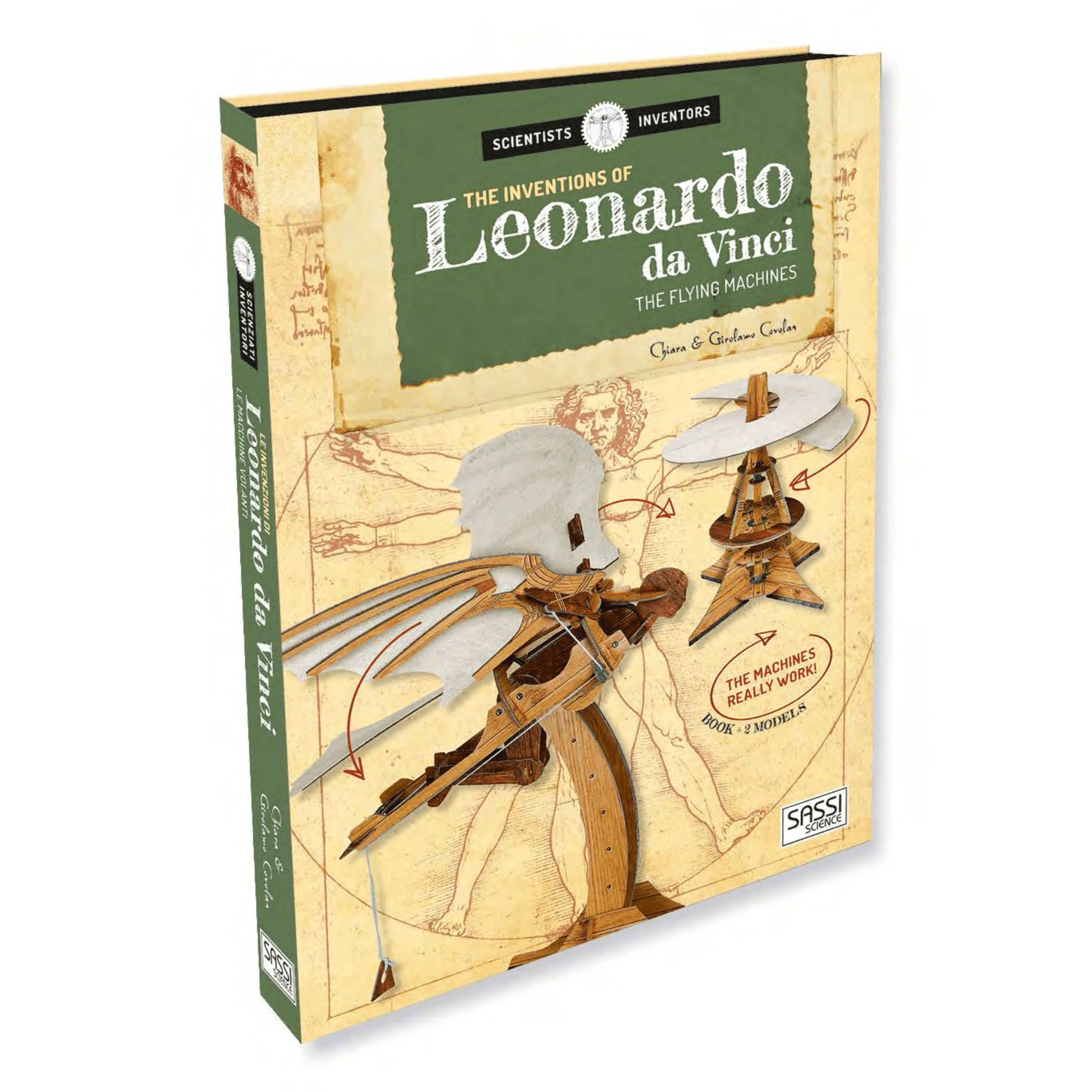 Bộ xếp hình DIY mô hình CHIẾC MÁY BAY chính hãng SASSI 3D PUZZLE LEONARDO DA VINCI THE FLYING MACHINES