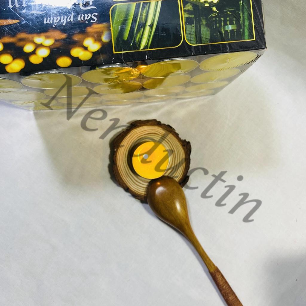Hộp nến bơ 100 viên Tealight cao cấp không khói không mùi an toàn cho người sử dụng