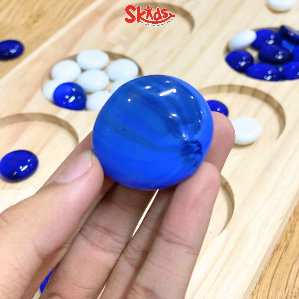 Bộ Ô Ăn Quan Gỗ Thông Trò Chơi Dân Gian Việt Nam, Ô Quan Gỗ Thông Tự Nhiên Cao Cấp - SKIDS